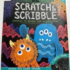 New OOLY Scratch & Scribble Monster Pals Art Kit